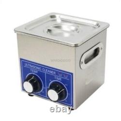 2L 80W Dental Jewelry Stainless Ultrasonic Cleaner Heater Timer 80 Degree oe