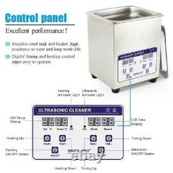 2L Digital Industry Ultrasonic Cleaner Heater Timer Stainless Jewel Clean Tank