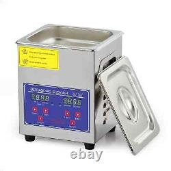 2L Digital Ultrasonic Cleaner Stainless Steel Washing Machine with Heater Timer