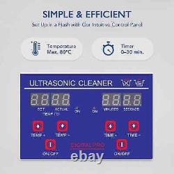 2L Digital Ultrasonic Cleaner Stainless Steel with Heater Timer Washing Machine