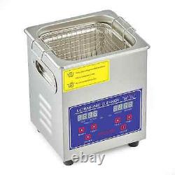 2L Digital Ultrasonic Cleaner Washing Machine with Heater Timer Stainless Steel