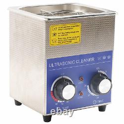 2L Knob Type Mechanical Ultrasonic Cleaner Timer 304 Stainless Steel Cotainer