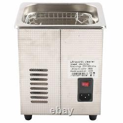 2L Knob Ultrasonic Cleaner Timer Stainless Cotainer Jewelry Cleaning Machine