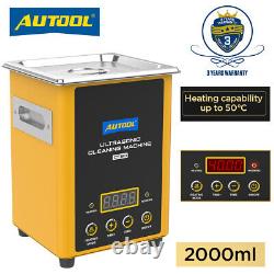 2L Ultrasonic Cleaner 60W Auto Parts Jewelry Industry Heating Cleaning Machine