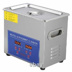 2L Ultrasonic Cleaner 60W Timer Heater Stainless Ultra Sonic Bath Cleaning UK