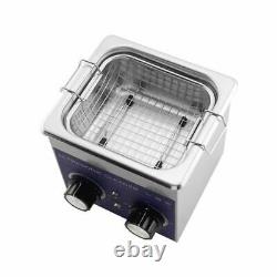 2L Ultrasonic Cleaner Stainless Steel Basket Jewelry Dentures Oil Rust Cleaner