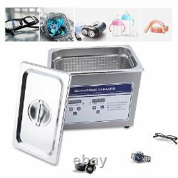 3.2L Digital Stainless Ultrasonic Cleaner Ultra Sonic Cleaning Tank Timer Heater