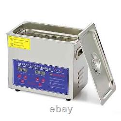 3.2L Digital Ultrasonic Cleaner Cleaning Machine with Heater Timer Stainless Steel