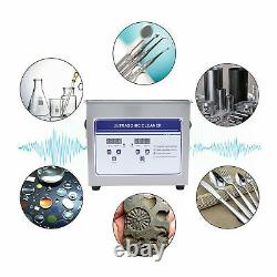 3.2L Digital Ultrasonic Cleaner Heater Stainless Ultrasound Cleaning Machine UK
