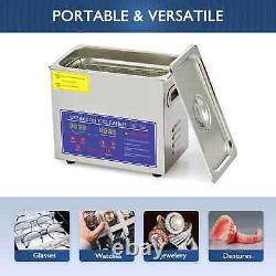 3.2L Digital Ultrasonic Cleaner with Heater Timer Cleaning Machine Stainless Steel