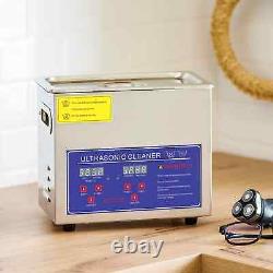 3.2L Digital Ultrasonic Cleaner with Heater Timer Cleaning Machine Stainless Steel