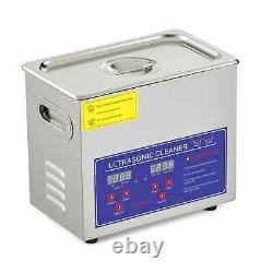 3.2L Digital Ultrasonic Cleaner with Heater Timer Washing Machine Stainless Steel