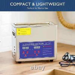 3.2L Digital Ultrasonic Cleaner with Heater Timer Washing Machine Stainless Steel