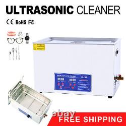30L Digital Ultrasonic Bath Cleaner Stainless Steel Cleaning Tank Timer Heater