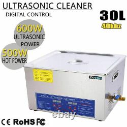 30L Digital Ultrasonic Cleaner Ultra Sonic Cleaning Tank Timer Heater-UK Seller