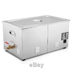 30L Stainless Ultrasonic Cleaner Ultra Sonic Bath Cleaning Tank Timer Heat