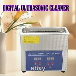 3L/120W Digital Stainless Ultrasonic Cleaner Sonic Cleaning Machine Basket Timer