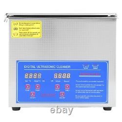 3L 220V Digital Ultrasonic Cleaning Machine Bath Timer Stainless Tank Cleaner