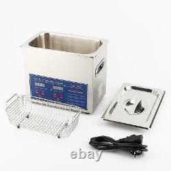 3L DIGITAL STAINLESS ULTRASONIC CLEANER ULTRA SONIC BATH TIMER HEATE With BASKET