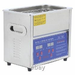 3L Digital Ultrasonic Cleaner Jewellery Cleaning Tank Timer Heater 304 Stainless