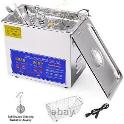 3L Digital Ultrasonic Cleaner Washing Machine with Heater Timer Stainless Steel