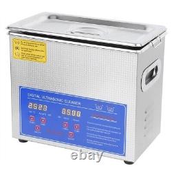 3L Digital Ultrasonic Sonic Cleaner Bath Timer Stainless Tank Cleaning