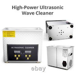 3L Heated Digital Ultrasonic Cleaner Timer Stainless Steel Cotainer Device UK