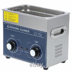 3L Knob Type Ultrasonic Cleaner Stainless Steel Digital Bath Heater Cleaning