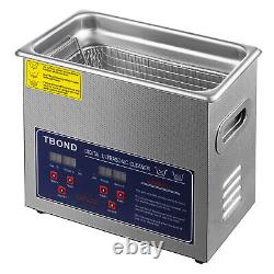 3L Premium Digital Ultrasonic Cleaner Stainless Steel Bath Heater withBasket UK