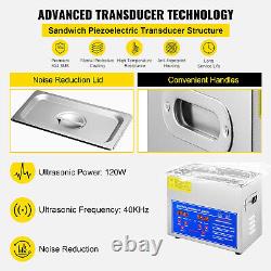 3L Stainless Ultrasonic Cleaner Cleaning Bath Machine for Glasses Jewellery