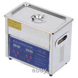 3L Stainless Ultrasonic Cleaner Ultra Sonic Bath Cleaning Timer Tank Heat UK