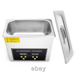 3L Ultrasonic Cleaner Professional Heated Unit Digital Basket Timer&Heater 40kHz