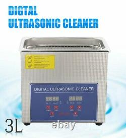 3L Ultrasonic Cleaner Stainless Jewellery Coin Cleaning Machine Basket Timer UK