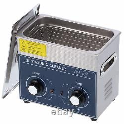3L Ultrasonic Cleaner Stainless Steel Digital Bath Heater Timer Knob Type CE