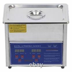 3L Ultrasonic Cleaner Timer Heater 304 Stainless Steel Cotainer Industrial Clean