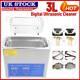 3l Ultrasonic Digital Ultra Sonic Cleaner Bath Timer Stainless Tank Cleaning New