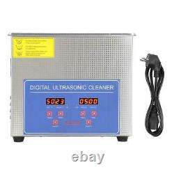 3l Digital Stainless Ultrasonic Cleaner Bath Timer Heate Basket 220v-240v Ce Fcc