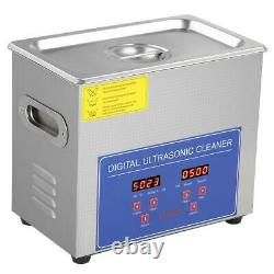 3l Digital Stainless Ultrasonic Cleaner Bath Timer Heate Basket 220v-240v Ce Fcc