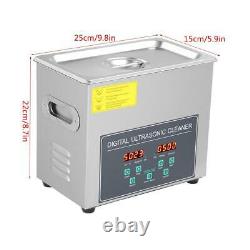 3l Double Frequency Digital Stainless Ultrasonic Cleaner Bath Tank Timer Heat
