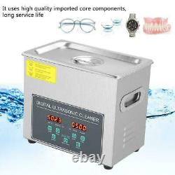 3l Double Frequency Stainless Steel Ultrasonic Cleaner Bath Tank Timer Hea