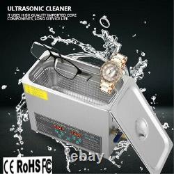 3l Stainless Ultrasonic Cleaner Ultra Sonic Bath Cleaning Tank Timer Heat