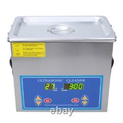 4.5L Digital Ultrasonic Cleaner Stainless Steel Heater Timer Industrial Grade