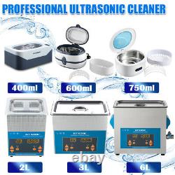 400ml-6L Digital Ultrasonic Cleaner Stainless Ultra Sonic Bath Cleaning Timer UK