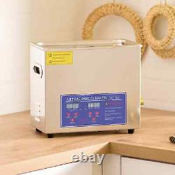 6.5L Digital Cleaning Machine Ultrasonic Cleaner Stainless Steel with Heater Timer