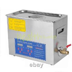 6.5L Digital Dental Jewelry Stainless Ultrasonic Cleaner heater timer New