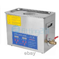 6.5L Digital Dental Jewelry Stainless Ultrasonic Cleaner heater timer New #yunhe