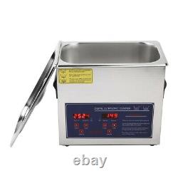 6.5L Digital Stainless Ultrasonic Cleaning Tank Ultra Sonic Timer Heated Cleaner