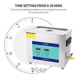 6.5L Digital Ultrasonic Cleaner Cleaning Machine Heater Timer Stainless Steel UK