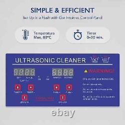 6.5L Digital Ultrasonic Cleaner Cleaning Machine with Heater Timer Stainless Steel