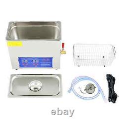 6.5L Digital Ultrasonic Cleaner Cleaning Machine with Heater Timer Stainless Steel